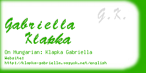 gabriella klapka business card